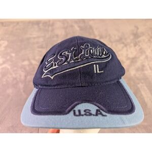 City Hunter East St. Louis IL USA Navy Blue Baseball Cap Hat Adjustable Strap